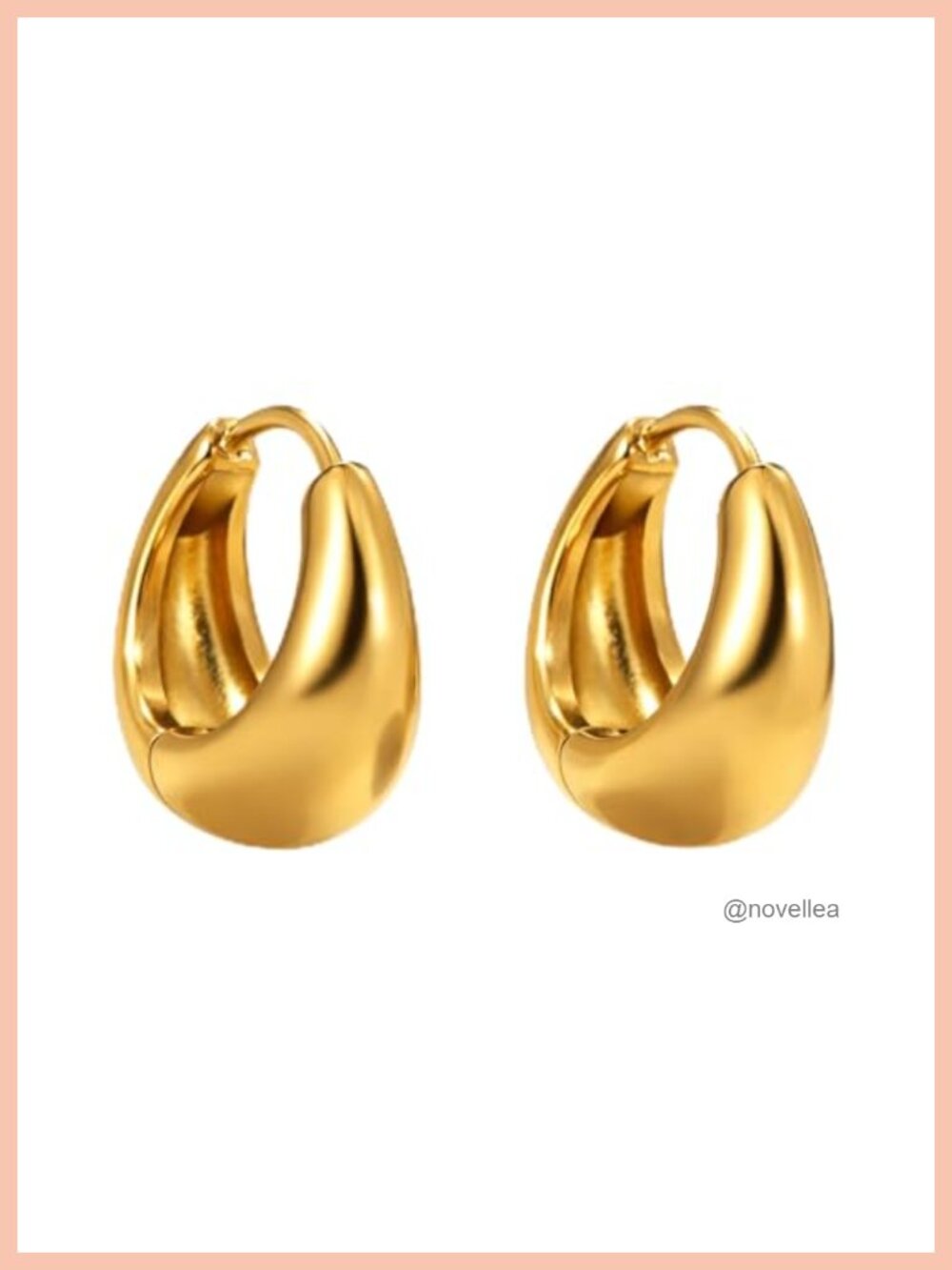 18k Gold Plated Hoop Earrings Lightweight Huggies for Women